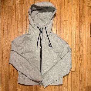 Nike Light Gray Full-Zip Hoodie XS